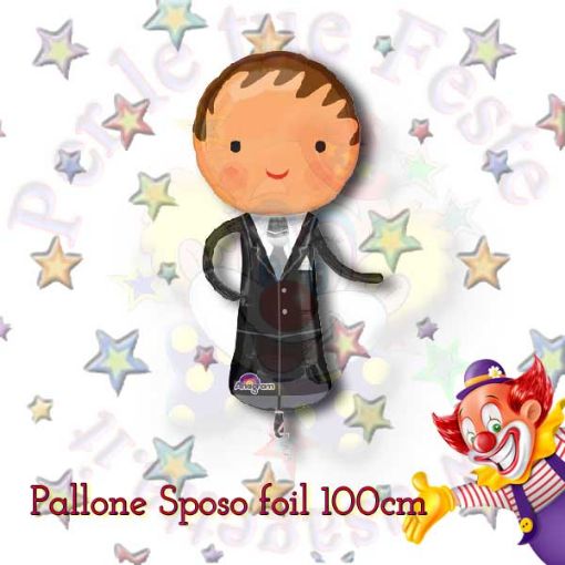 Immagine di Pallone sposo  handsome groom 101cm foil