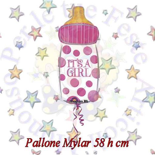 Immagine di Pallone foil its a girl baby bottle 58x25 cm