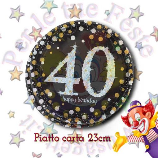 Immagine di Piatti sparkling celebration 40 Ø23cm 8pz