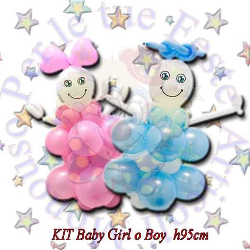 Immagine di Kit balloon baby girl 95x60cm