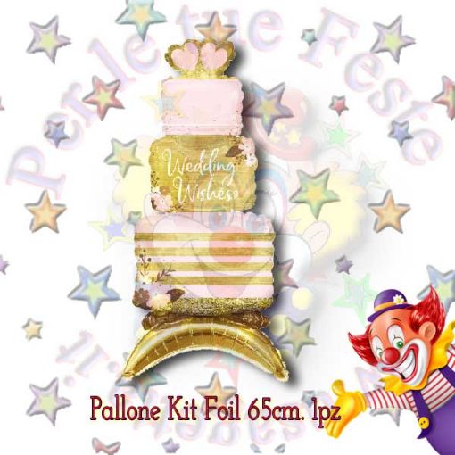 Immagine di Pallone foil airia Wedding Cake 30 x 63 cm