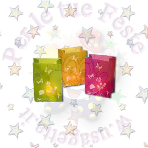 Immagine di Light bags colorato 11x16cm con farfalle 3pz