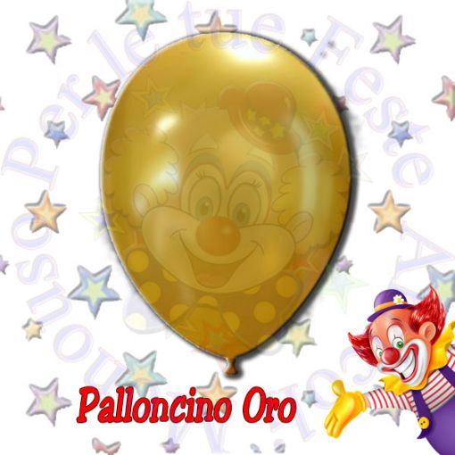 Immagine di Palloncino oro metallizzato lattice Ø30cm 1pz