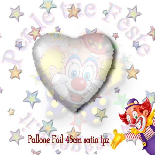 Immagine di Palloncino Foil Cuore Bianco metallizzato 45cm