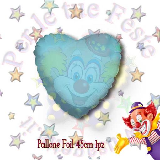 Immagine di Palloncino Foil Cuore Celeste 45cm