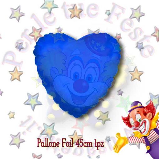 Immagine di Palloncino Foil Cuore Blu metallizzato 45cm