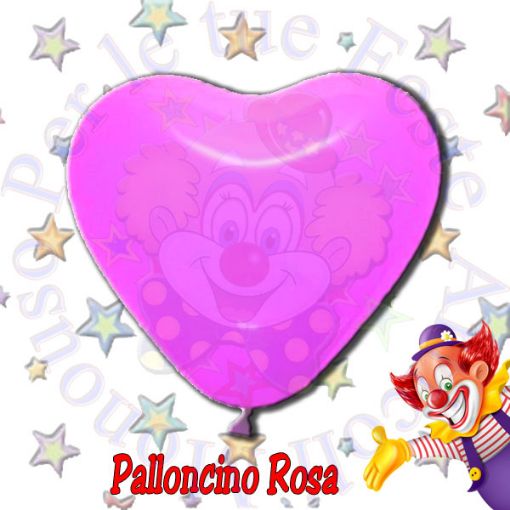 Immagine di Palloncino CUORE Rosa   Ø30cm 1pz  lattice