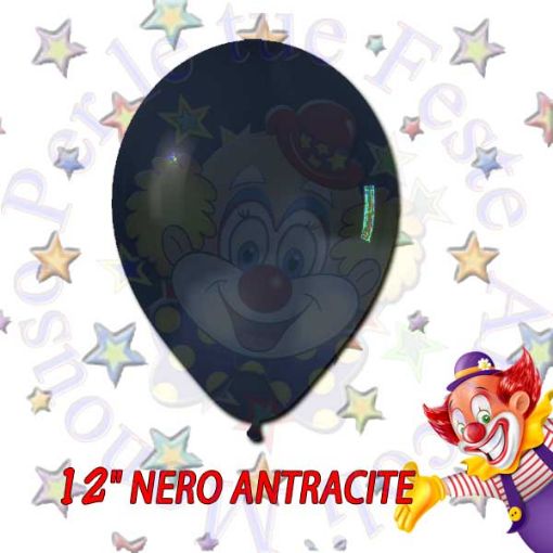 Immagine di Palloncino Nero Antracite chrome Ø30cm 1pz