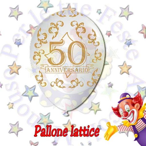 Immagine di Palloncino 50° Anniversario lattice Ø30cm 1pz