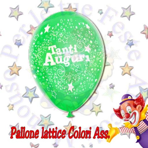Immagine di Palloncino Tanti Auguri Assortiti lattice Ø30cm 10pz