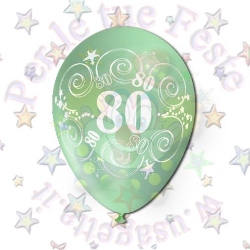 Immagine di Palloncino 80° Compleanno Assortiti lattice Ø30cm 1pz