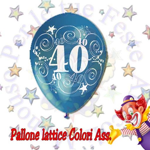 Immagine di Palloncino 40° Compleanno Assortiti lattice Ø30cm 1pz