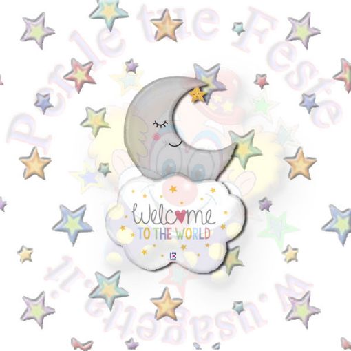 Immagine di Pallone supershape Welcome Baby Luna 105cm