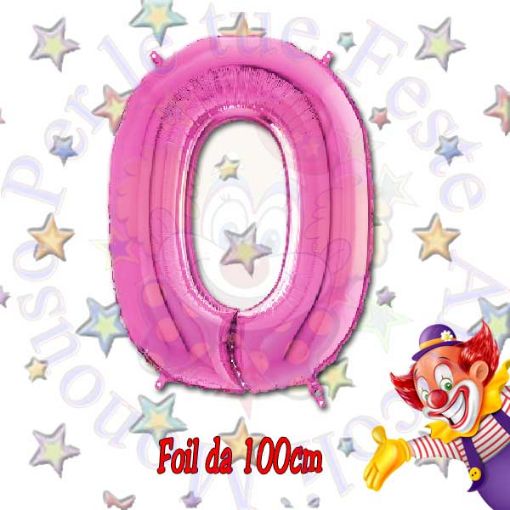 Immagine di Palloncino Foil Nr. 0 Fuxia 100cm 40