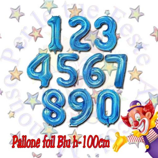 Immagine di Palloncino Foil Nr. 0 BLU 100cm