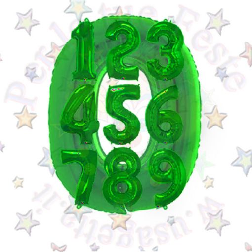 Immagine di Palloncino foil 0 verde 100cm