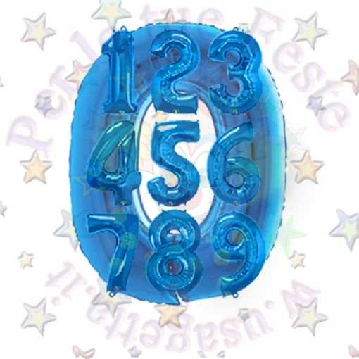 Immagine di Palloncino Foil nr. 3 blu 100cm