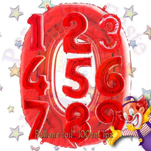 Immagine di Palloncino Foil Nr.3 Rosso 100cm