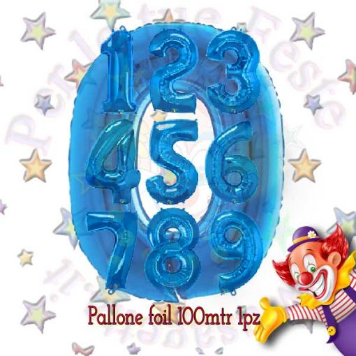 Immagine di Palloncino Foil Nr. 4 BLU 100cm