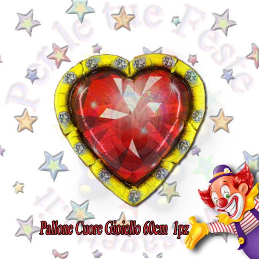 Immagine di Pallone gioiello cuore rosso 60cm