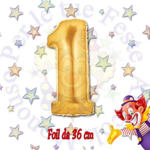 Immagine di Palloncino foil nr.1 oro 36cm