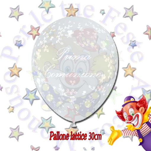 Immagine di Palloncino bianco  prima comunione Ø30cm 1pz