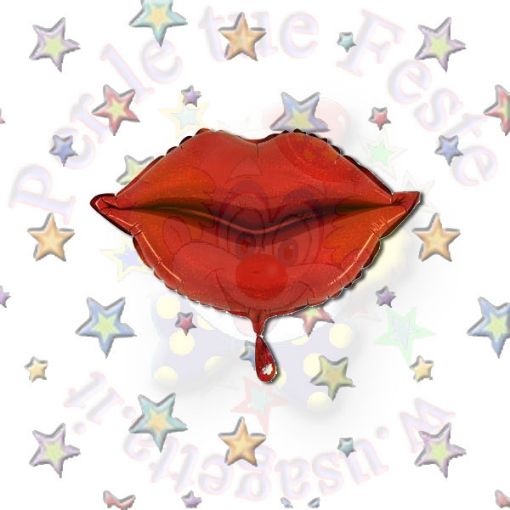 Immagine di Palloncino mini shape glitter lips