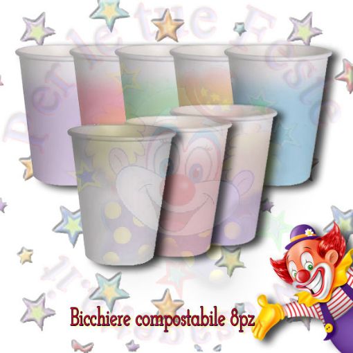 Immagine di Bicchieri lavanda compostabili 250ml 8pz