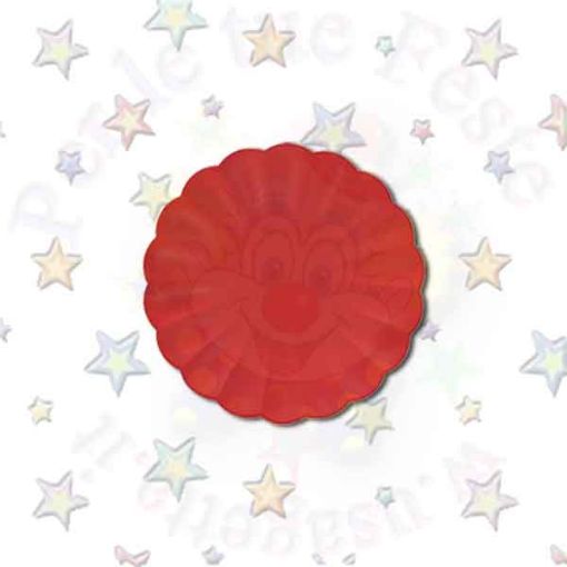 Immagine di Piatti rosso flower shape Ø23cm 8pz compostabile