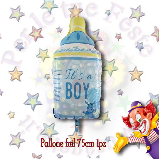 Immagine di Palloncino biberon Its a boy H74cm foil