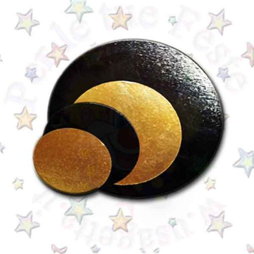 Immagine di Disco cartone Ø 36cm plastificato 2 lati oro/nero 259 gr/pz 1pz