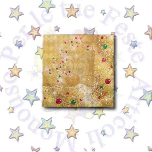 Immagine di Tovaglioli  33x33 3v Xmas light gold 20pz