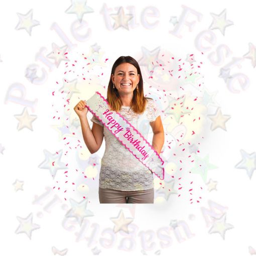 Immagine di Fascia  glitter Happy Birthday