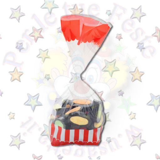 Immagine di Candy bags pp rosso c/laccio 27x9cm 10pz