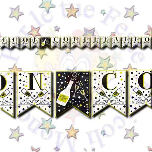 Immagine di Scritta Buon Compleanno Cin Cin 3,6mtr carta