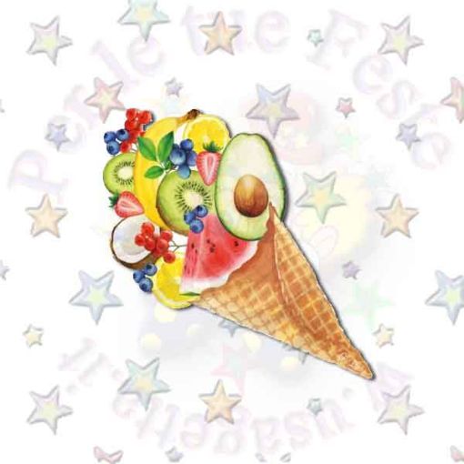 Immagine di Tovaglioli sagomati gelato 33X33 cm 16pz riciclabile