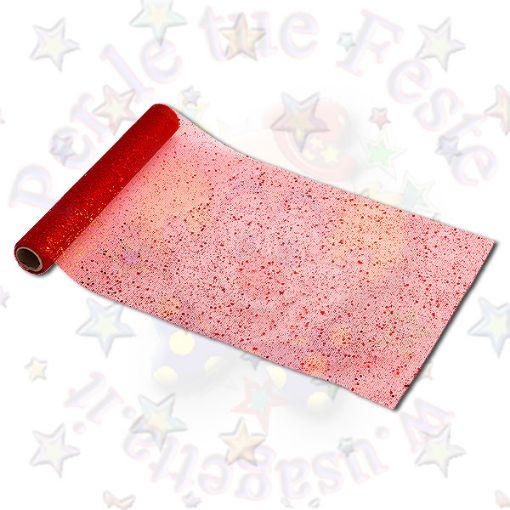 Immagine di Runner rosso con paillettes 30cm x 3mtr