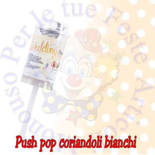 Immagine di CANNONE PUSH POP CM 5X25,70 CORIANDOLI BIANCHI