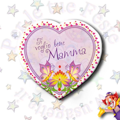 Immagine di Palloncino foil cuore T.V.B. Mamma Ø45cm 18