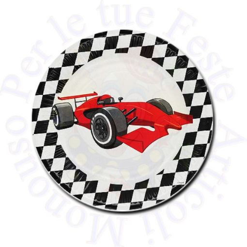 Immagine di Piatti Speed racing Ø23cm carta 8pz