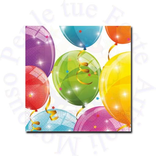 Immagine di Tovaglioli sparkling balloon 33x33 2veli 20pz