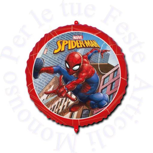 Immagine di Pallone foil Spiderman crime fighter Ø45cm con pesetto