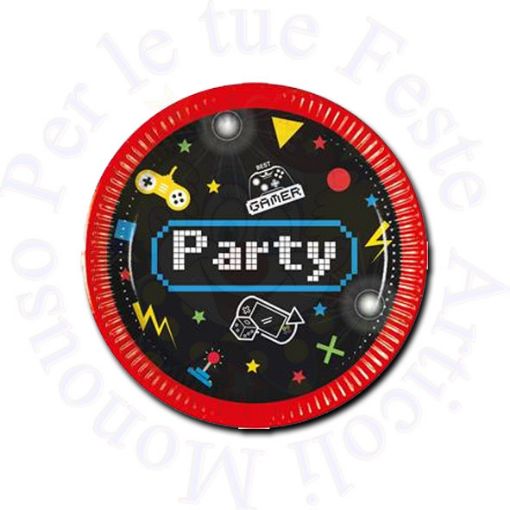 Immagine di Piatti Gaming party Ø20cm 8pz