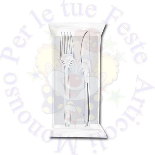 Immagine di BIS  LEAN BIO FORCHETTA+COLTELLO+TOV.LO 2 VELI + FILM PLA C&P CF.350PZ.