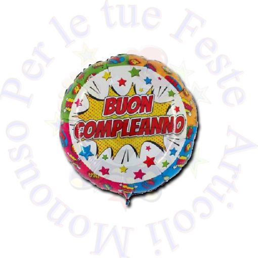 Picture of Palloncino Buon compleanno comix 1pz