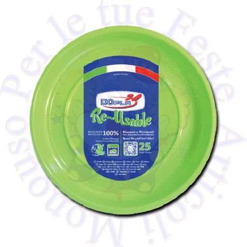 Picture of Piatti piani verde acido Ø22 cm 25pz