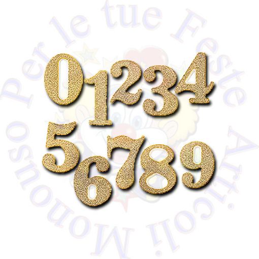 Immagine di Candelina bio glitter nr. 2  oro 9,5cm 1pz