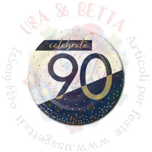 Immagine di Piatti navy/gold milestone 90 Ø18cm 8pz