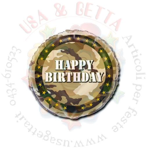 Immagine di Pallone foil military camo Ø45cm