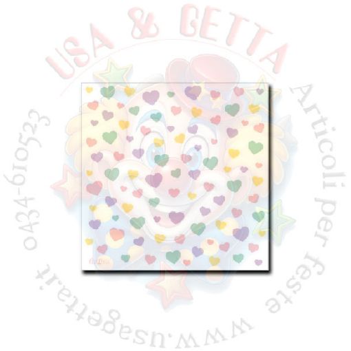Immagine di Tovaglioli candy hearts 33x33cm 16pz